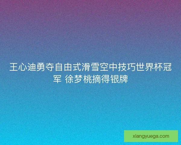王心迪勇夺自由式滑雪空中技巧世界杯冠军 徐梦桃摘得银牌